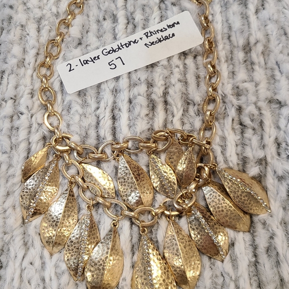 3/$18 Layered Goldtone Necklace - Picture 1 of 3